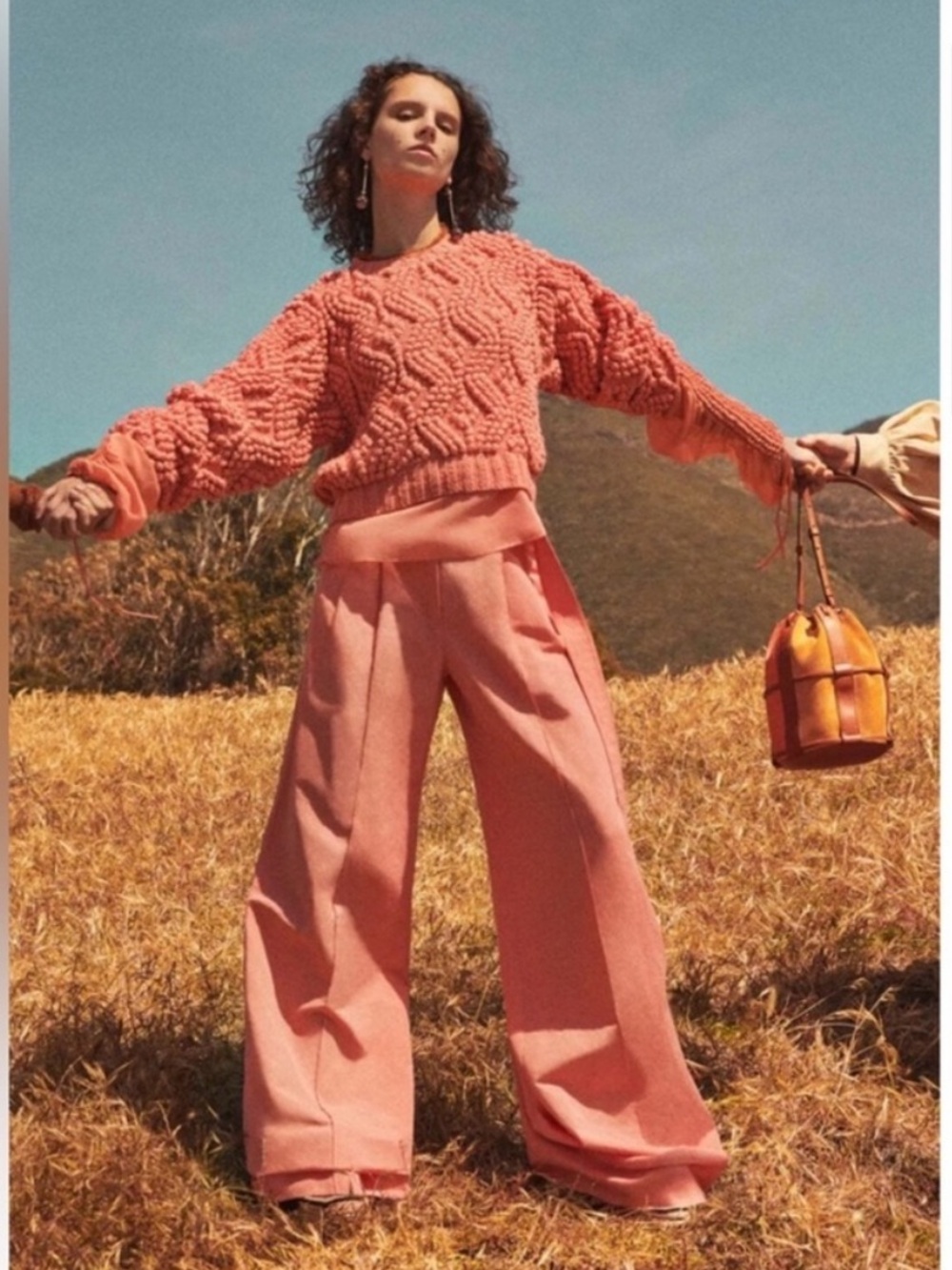 Ulla Johnson Pants Ursela Wide Leg in Azalea Pink